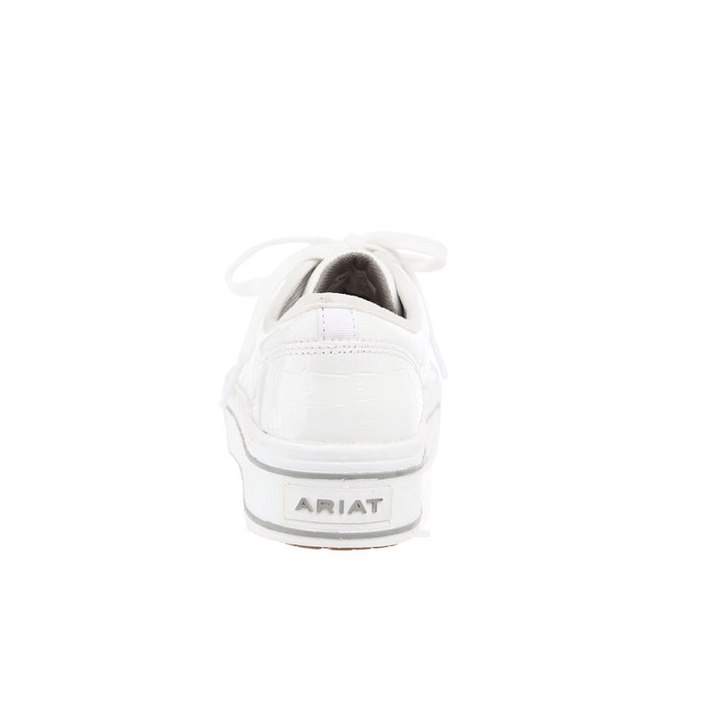Ariat Women's Skylar Patent White Croc Print Lace Up
