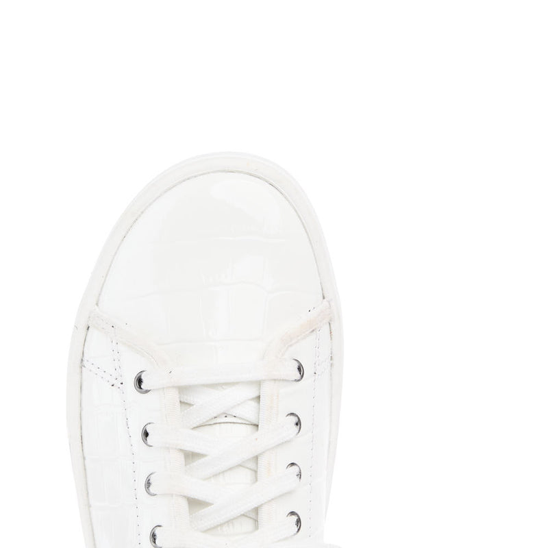 Ariat Women's Skylar Patent White Croc Print Lace Up