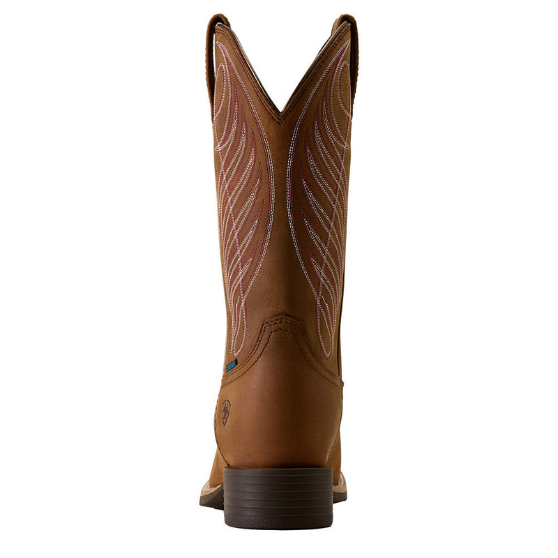 Ariat Women's Round Up Waterproof Brown Vamp 11in Matching Top Boot