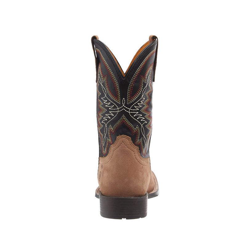 Ariat Kid's Hybrid Rancher Dusted Brown Vamp 8in Black Top