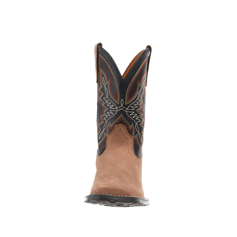 Ariat Kid's Hybrid Rancher Dusted Brown Vamp 8in Black Top