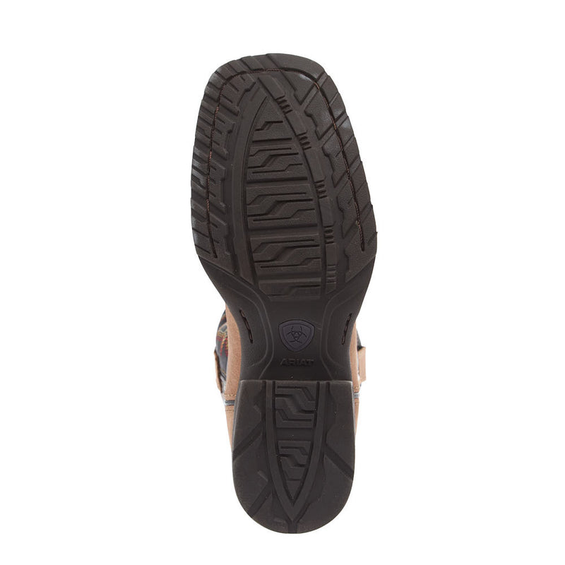 Ariat Kid's Hybrid Rancher Dusted Brown Vamp 8in Black Top