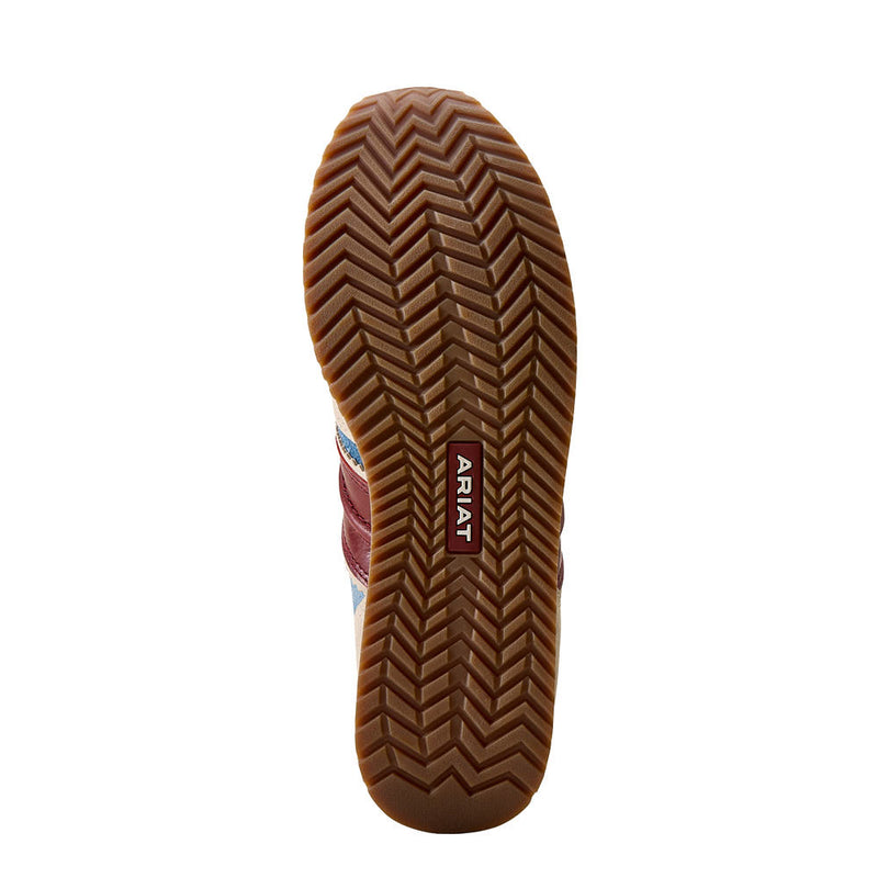 Ariat Women's Tan Suede Denim Stars Ranch Runner Tennis Shoe