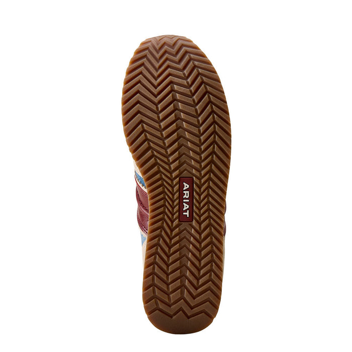 Ariat Women's Tan Suede Denim Stars Ranch Runner Tennis Shoe