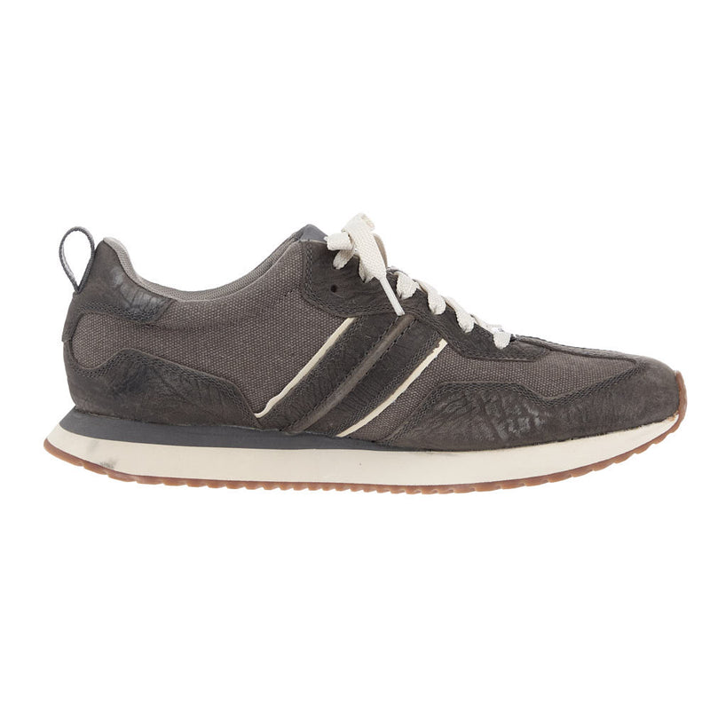 Ariat Men's Ranch Runner Charcoal Grey Hippo Print Charcoal Canvas Casual
