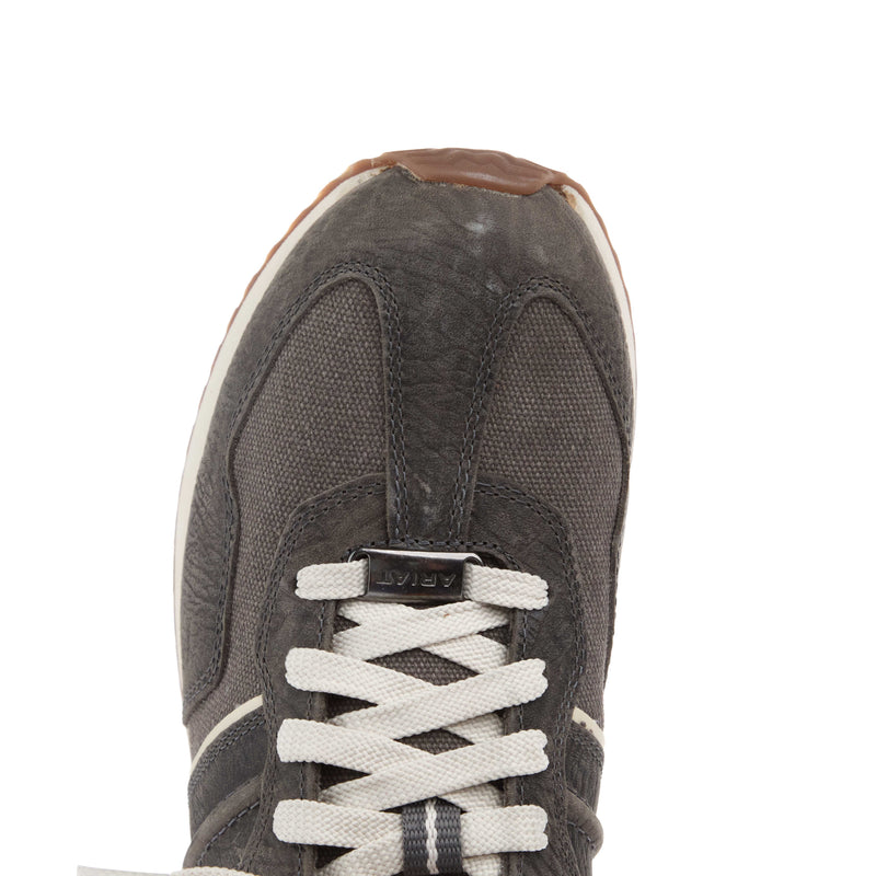 Ariat Men's Ranch Runner Charcoal Grey Hippo Print Charcoal Canvas Casual