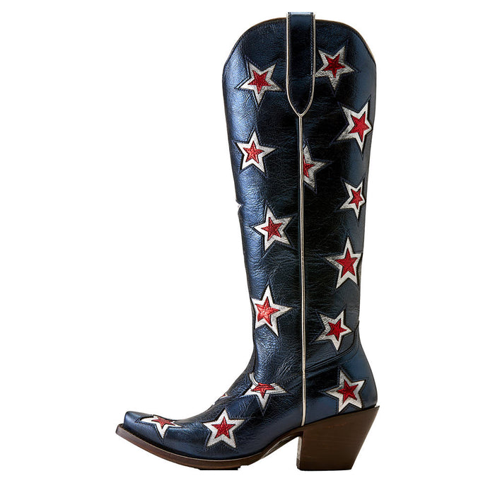 Ariat Women's Casanova Blue Inlay Star Vamp 16in Matching Top Boot