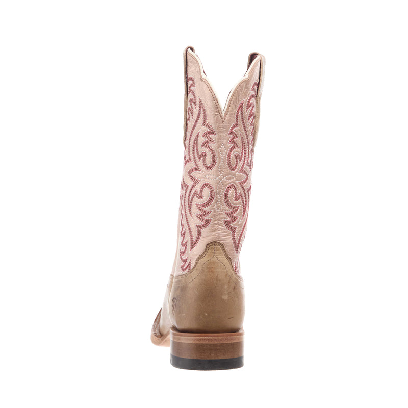 Ariat Women's Frontier Drift Tan Vamp 11in Coral Embroidered Top Boot
