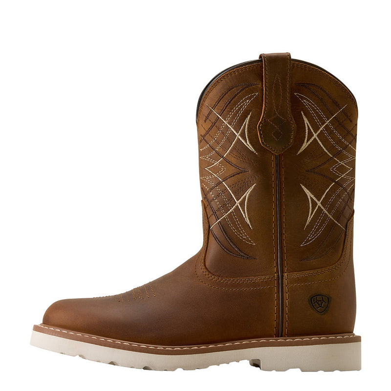 Ariat Kid's Activate Distressed Brown Vamp 8in Matching Top