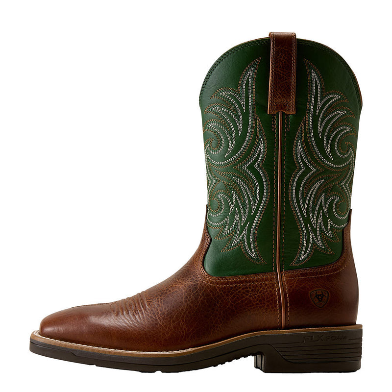 Ariat Men's Ranger Honeyed Tan 11in Woodland Green Top