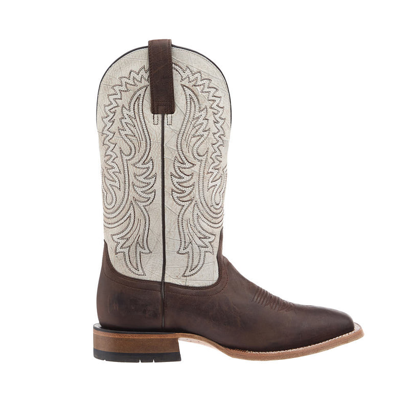 Ariat Men's Slatewood Dark Whiskey Vamp 13in Shredded White Top