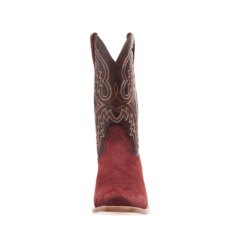 Ariat Men's Futurity Cashout Tuscan Red Vamp 12in Brown Butter Top