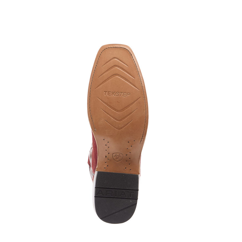 Ariat Men's Futurity Cashout Tuscan Red Vamp 12in Brown Butter Top