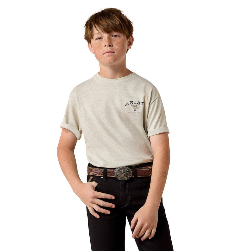 Ariat Boy's Oatmeal Bandana Bandit Tee Shirt