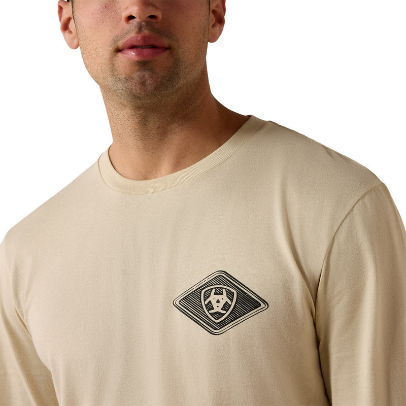 Ariat Men's Natural Medallion Standard Long Sleeve Tee Shirt
