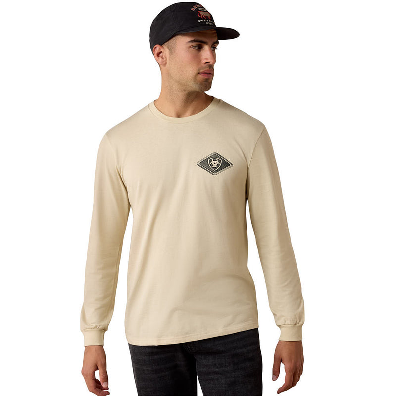 Ariat Men's Natural Medallion Standard Long Sleeve Tee Shirt