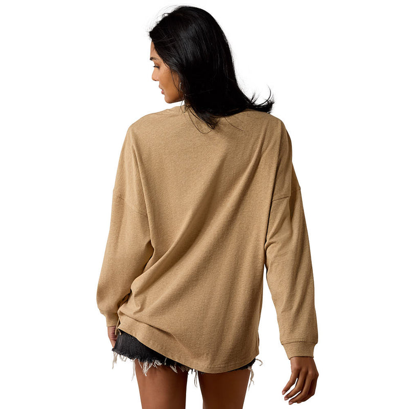Ariat Women's Khaki Oversized Long Sleeve Tee Shirt