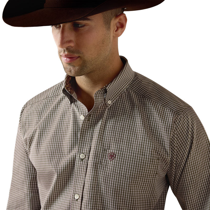 Ariat Men's Grape Leaf Plaid Wrinkle Free Reed Shirt