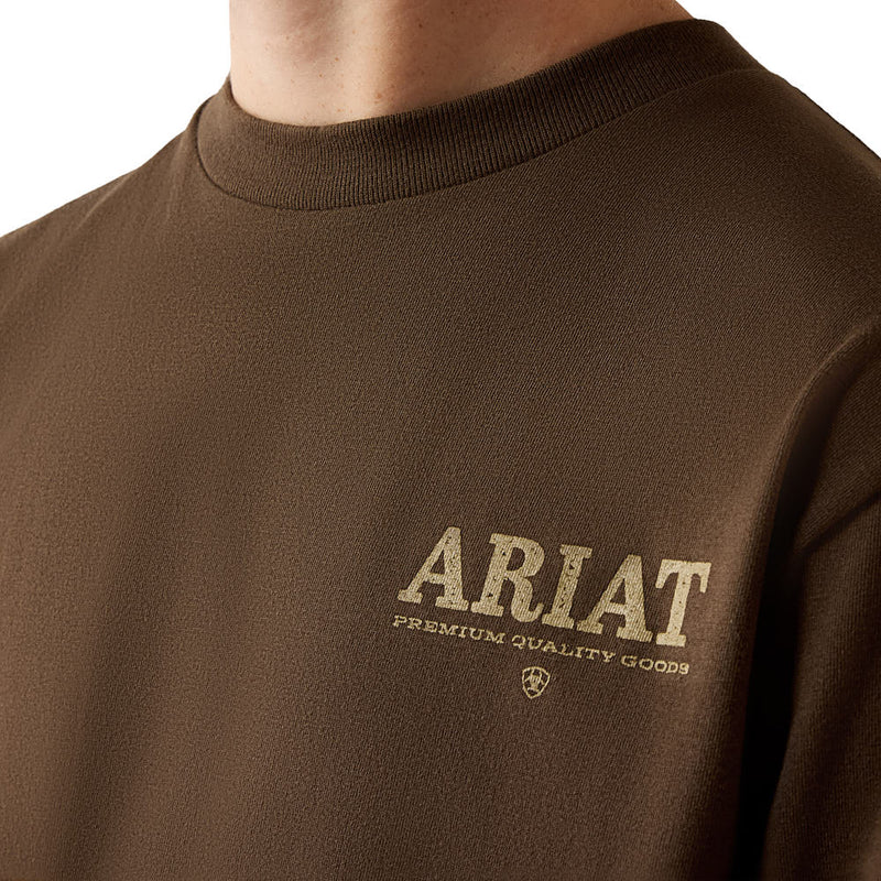 Ariat Boy's Turkish Coffee Mountain Bull Tee Shirt