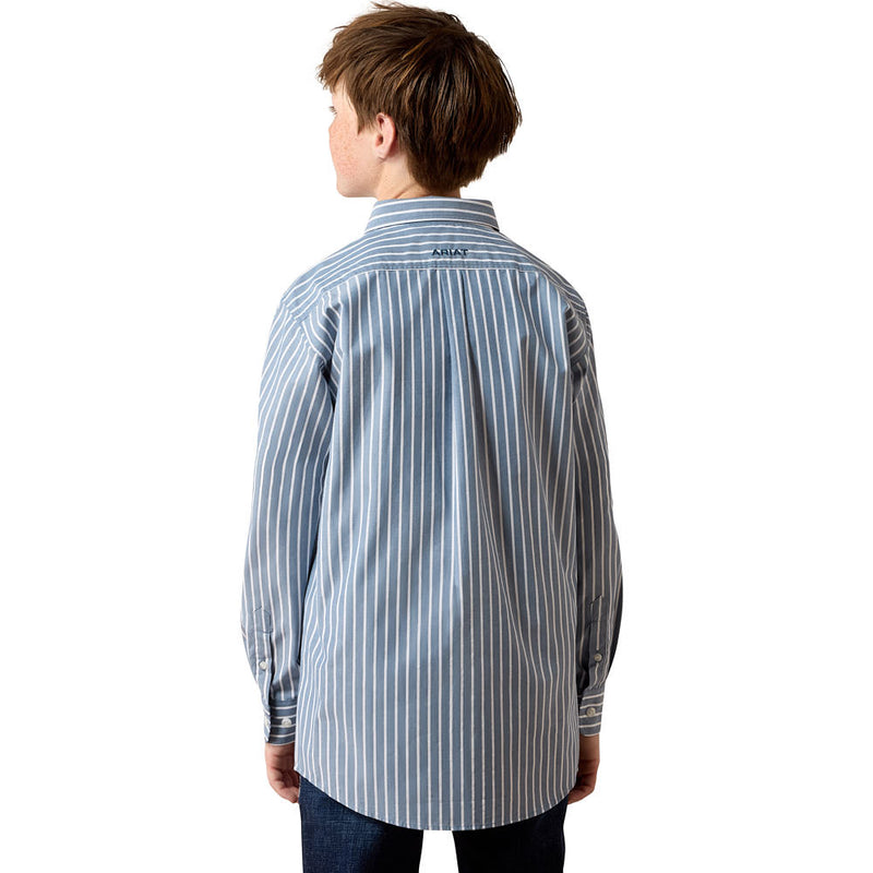 Ariat Boy's Teal Stripe Pro Series Delaney Shirt