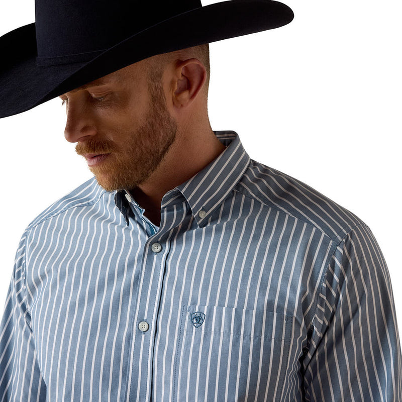 Ariat Men's Teal Stripe Pro Series Delaney Shirt