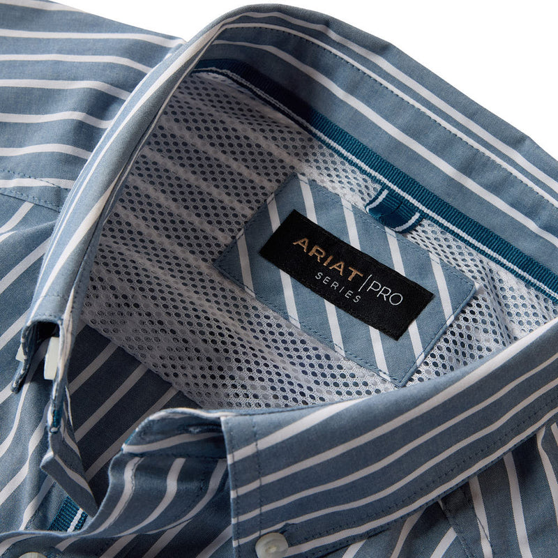 Ariat Men's Teal Stripe Pro Series Delaney Shirt