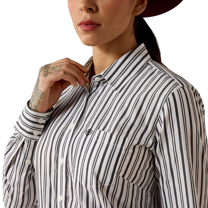 Ariat Women's Black & White Stripe Kirby Shirt