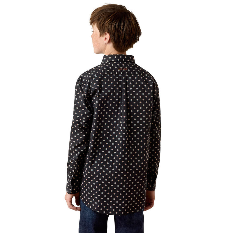 Ariat Boy's Black Print Larsen Shirt