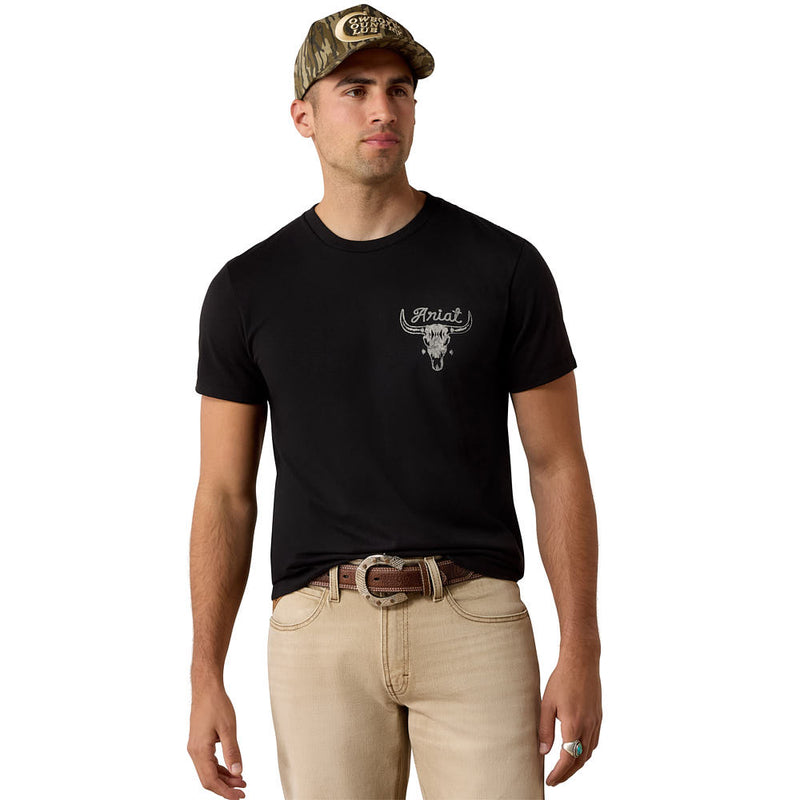 Ariat Men's Black Rough Stock Cattle Tee Shirt