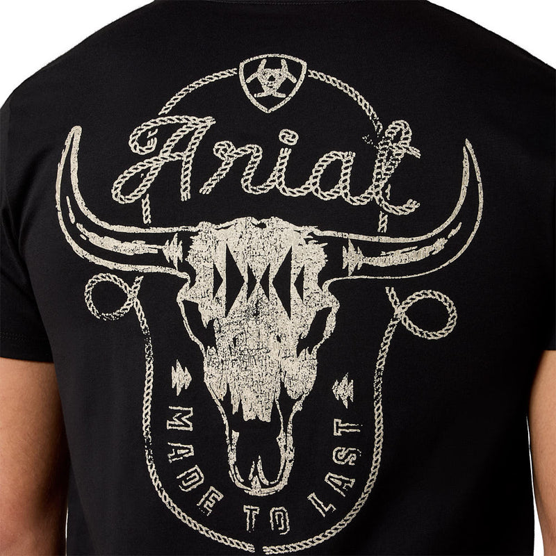 Ariat Men's Black Rough Stock Cattle Tee Shirt
