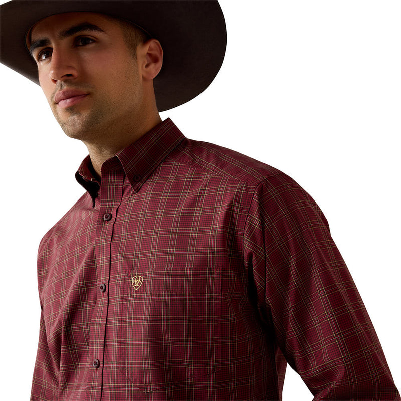 Ariat Men's Biking Red Plaid Pro Series Dempsey Shirt