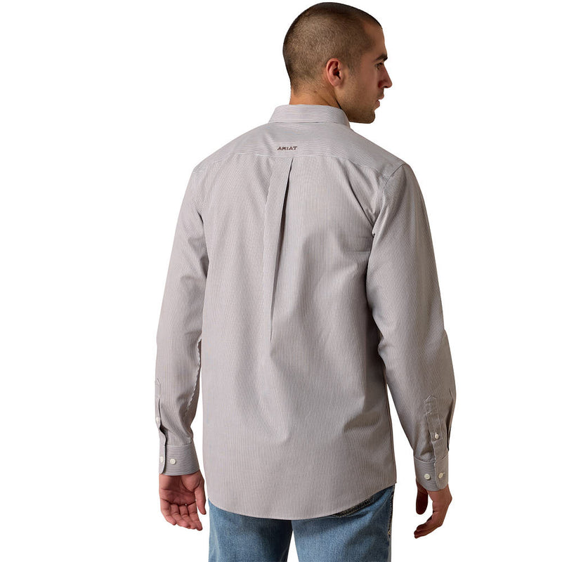 Ariat Men's Coffee Bean Stripe Wrinkle Free Randolph Shirt