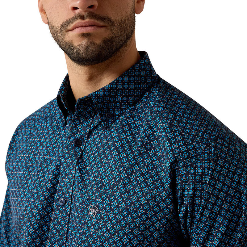 Ariat Men's Nagel Brilliant Blue Geo Classic Shirt