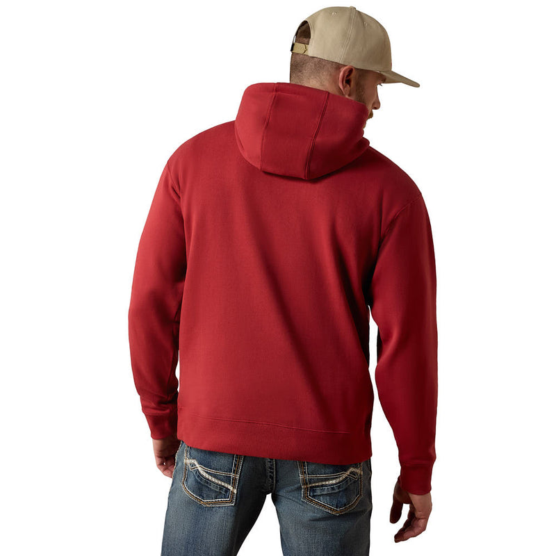 Ariat Men's Brick Red Logo Hoodie