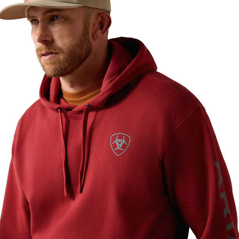 Ariat Men's Brick Red Logo Hoodie
