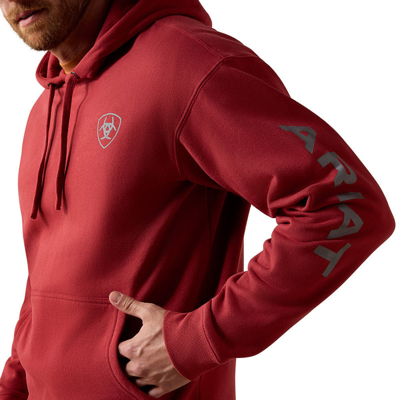 Ariat Men's Brick Red Logo Hoodie