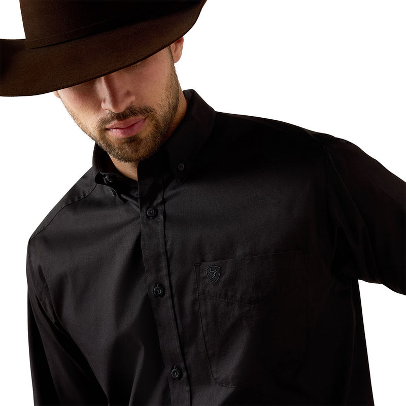 Ariat Men's Black Light Weight Solid Shirt