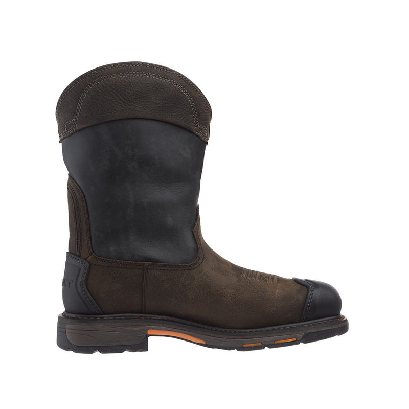 Ariat Men's WorkHog Full Boar 11in Brown Waterproof Composite Toe Work Boot