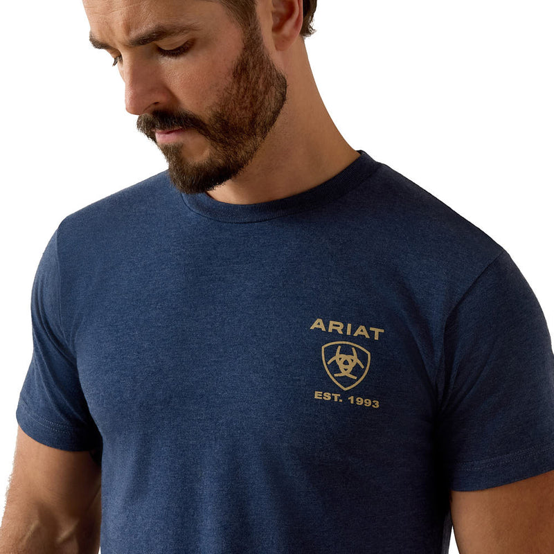Ariat Men's Denim Blue Holiday Tee Shirt