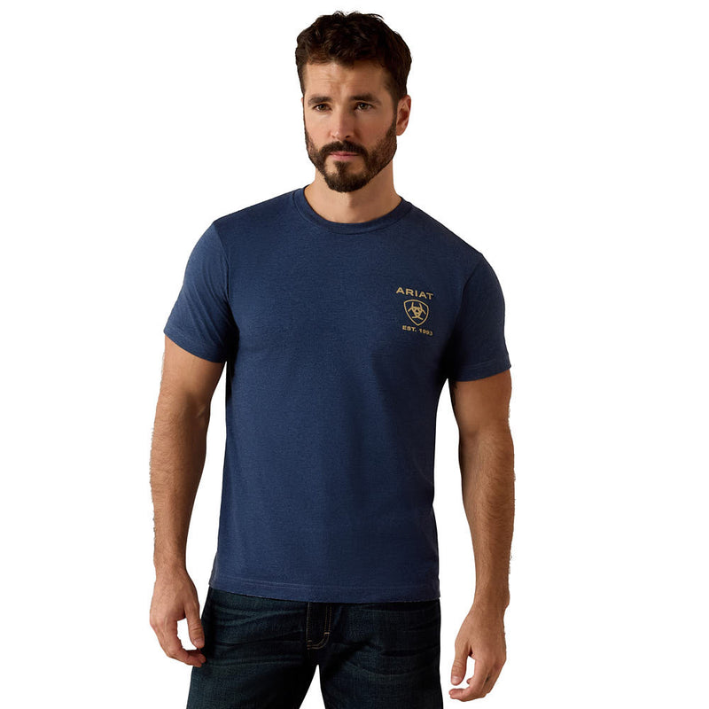 Ariat Men's Denim Blue Holiday Tee Shirt