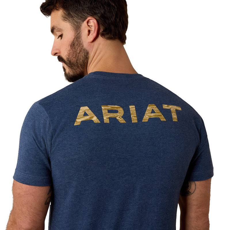 Ariat Men's Denim Blue Holiday Tee Shirt