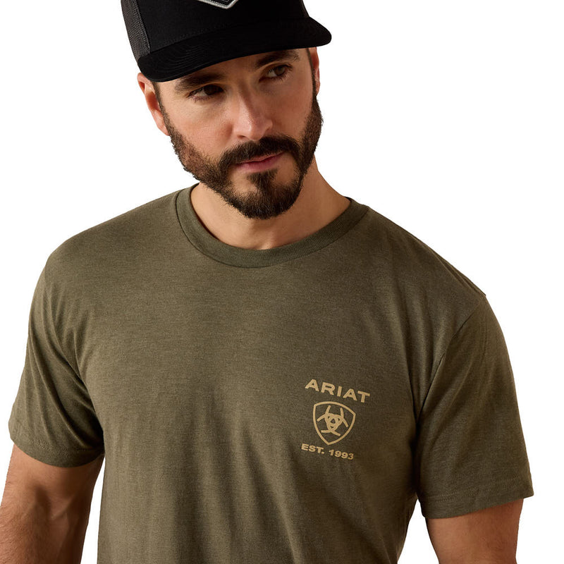 Ariat Men's Military Green Holiday Tee Shirt
