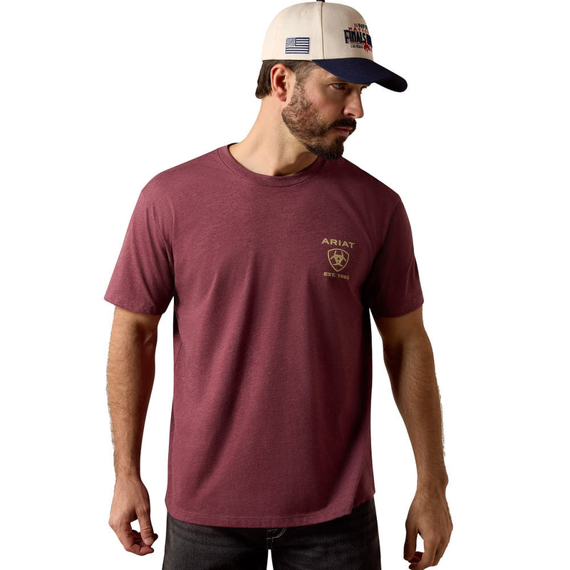 Ariat Men's Burgundy Holiday Tee Shirt