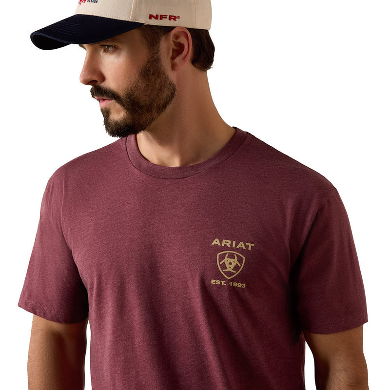 Ariat Men's Burgundy Holiday Tee Shirt