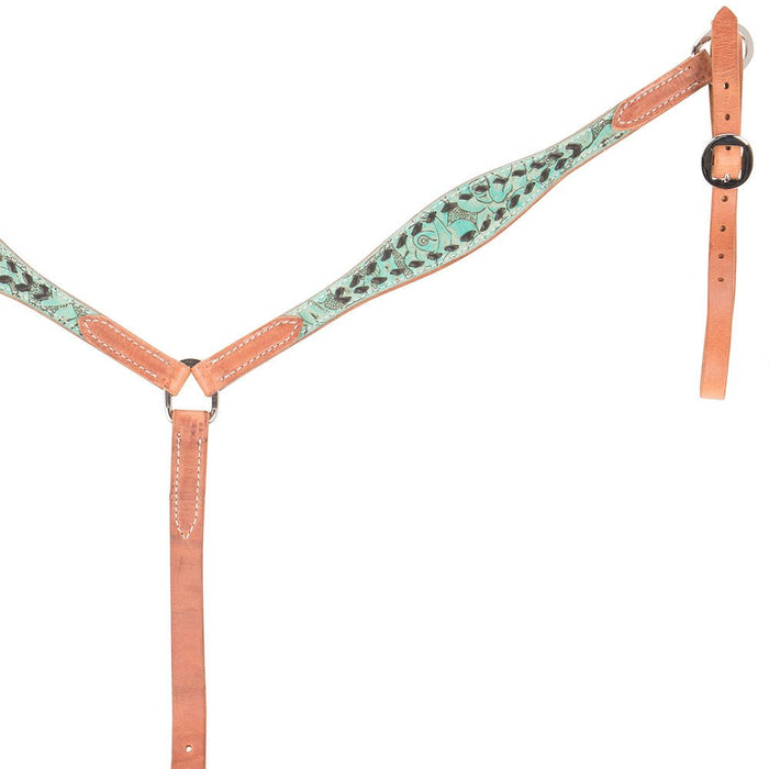 Turquoise Rose Tapered Breast Collar
