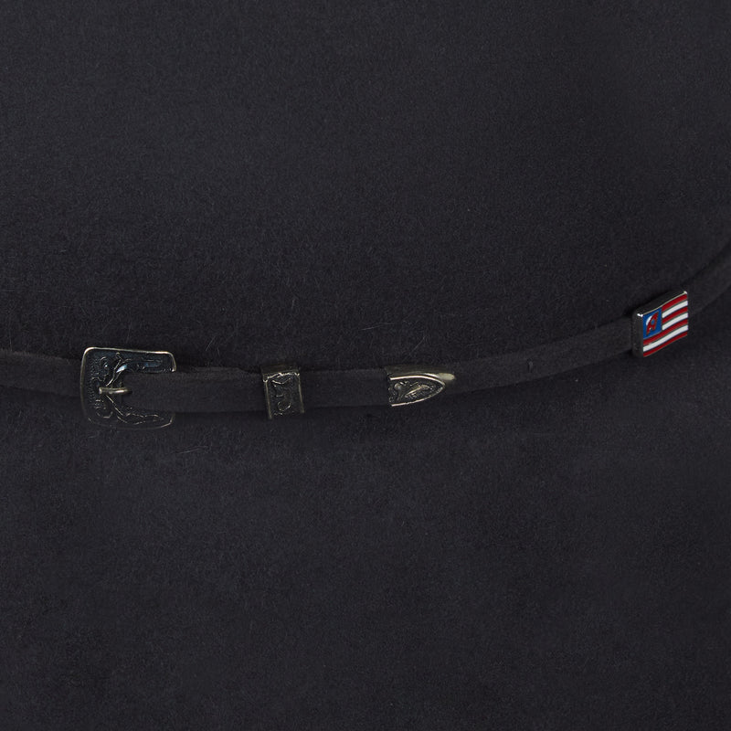 American Hats AHC 100X Steel Self Band 4 1/4in. Brim Open Crown Felt Cowboy Hat