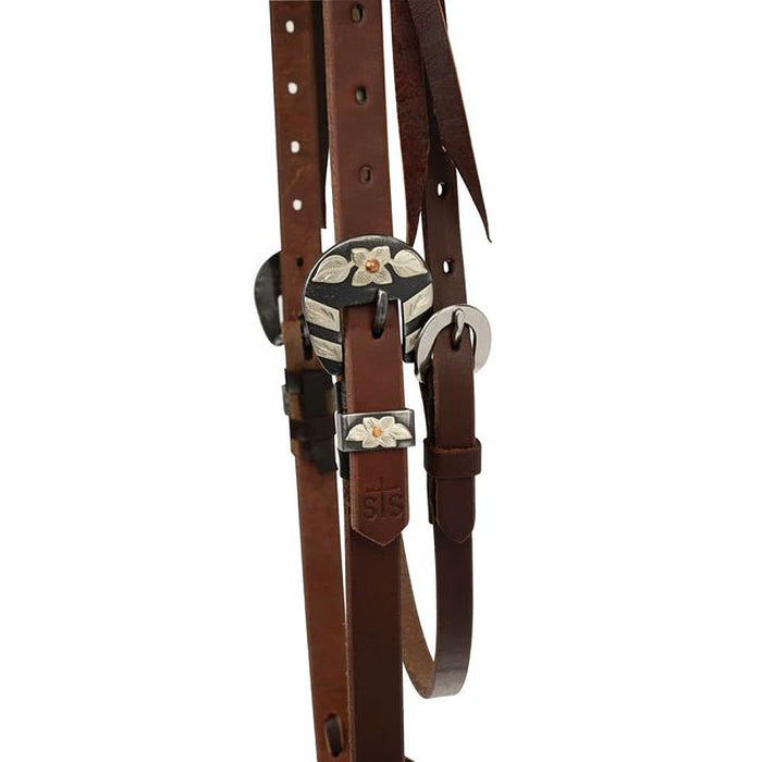 Weaver Leather STS 3/4in Browband Headstall with Floral Buckle