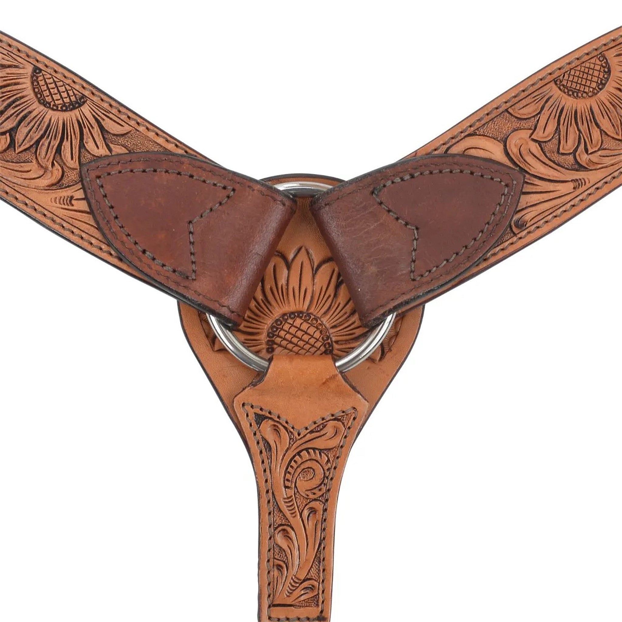 Circle Y Saddlery 2in Copper Sunflower Breast Collar