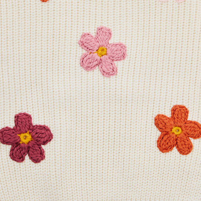 Mud Pie Girl's Pink Daisy Sweater