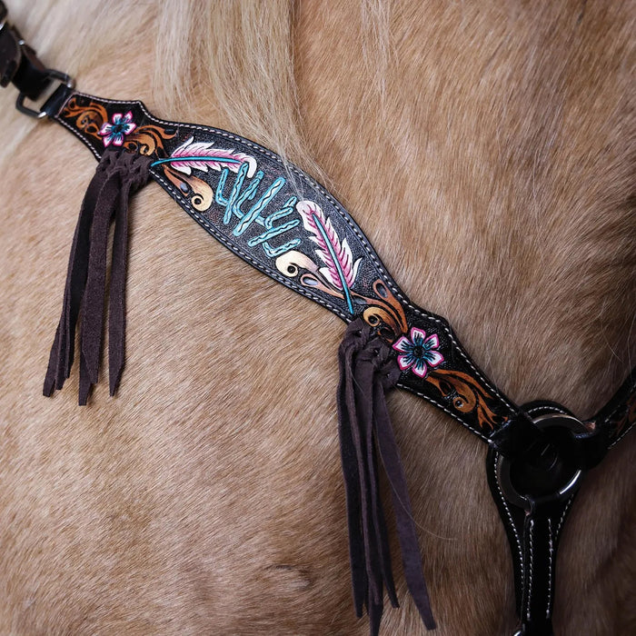Circle Y Saddlery Desert Feather Fringe Breast Collar